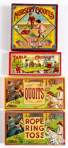 Four action games, to include Quoits
