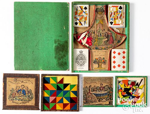 Three early European games, early to mid 19th c.