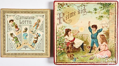 Two German Lotto Games, ca 1900