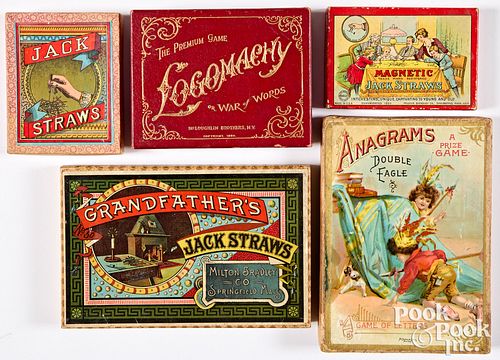 Grouping of Jack Straw games, etc., ca. 1900