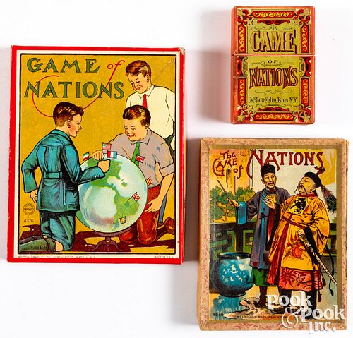 Three Games of Nations card games