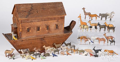 Large natural wood barge bottom Noah's Ark