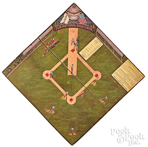 Our National Ball Game game board, ca. 1886