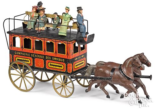 French painted and stenciled horsedrawn omnibus