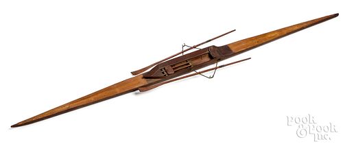 Finely crafted single rowing scull model