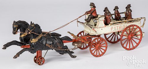 Dent cast iron horse drawn patrol wagon