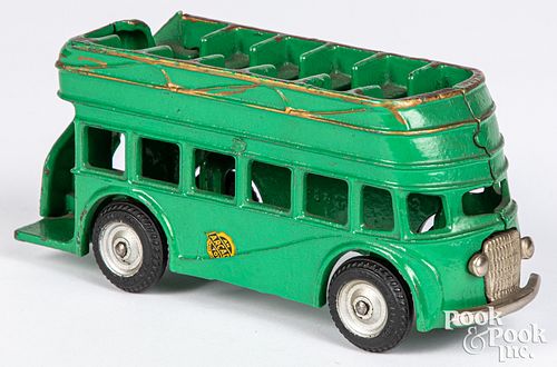 Arcade cast iron double decker bus