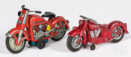 Japanese tin friction Harley Davidson motorcycle