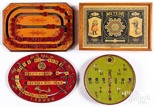 German paper lithograph and wood Meteor game