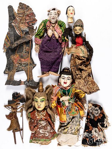 Group of Bali shadow puppets