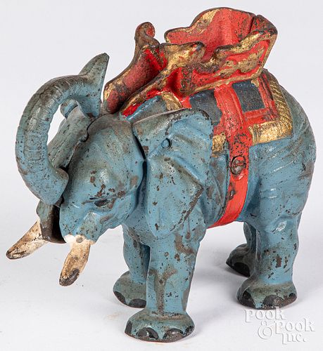 Hubley cast iron mechanical elephant bank