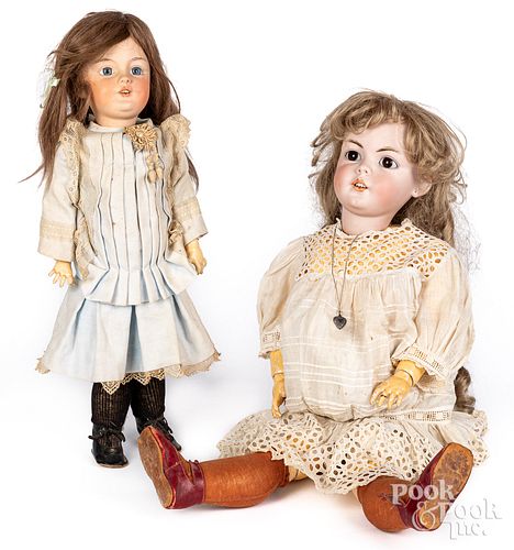 Two Simon & Halbig bisque head dolls