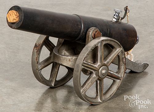 Cast iron and steel signal cannon