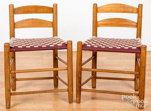 Pair of Shaker lowback tilter chairs