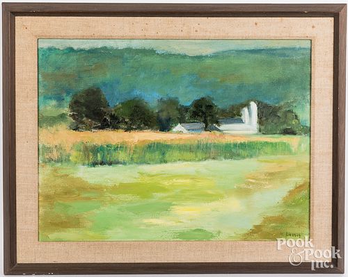 Merriam Lessig, oil on canvas landscape