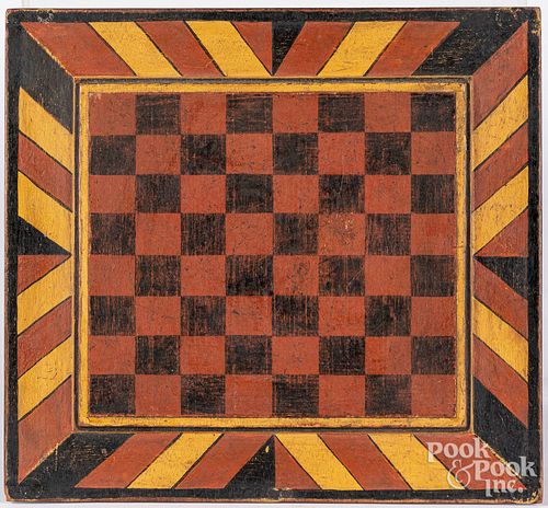 Painted gameboard, ca. 1900