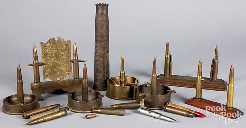 Group of WWII trench art