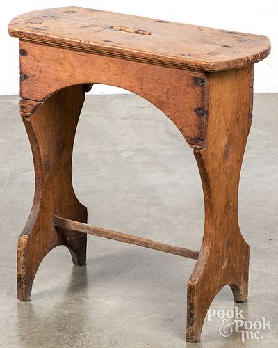 Pine stool, 19th c.