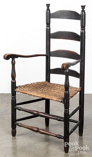 William and Mary ladderback armchair, mid 18th c.