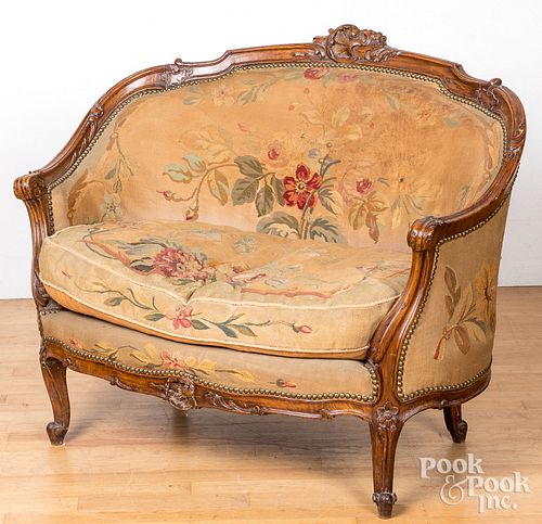 French carved loveseat, ca. 1900