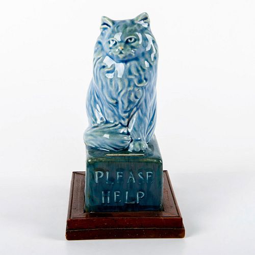 Extremely Rare Doulton Lambeth RSPCA Collection Box, Cat