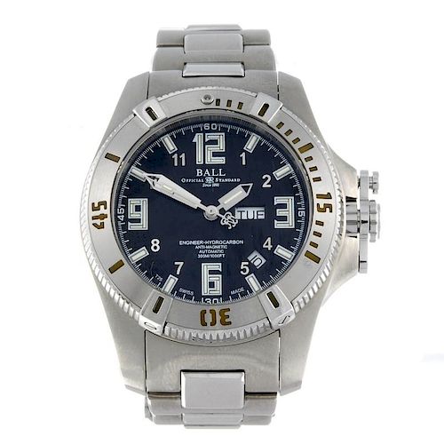 BALL - a gentleman's Engineer Hydrocarbon bracelet watch. Stainless steel case with calibrated bezel