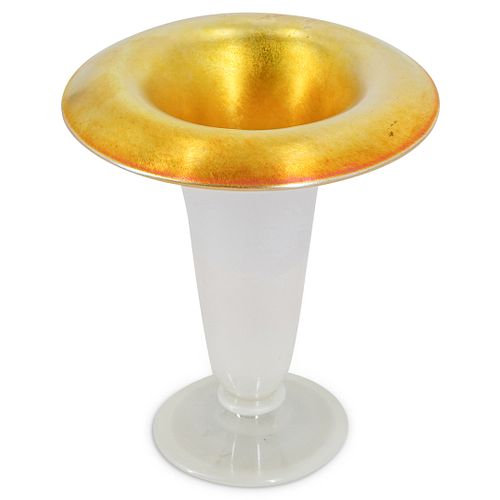 Steuben Gold Calcite Wide-lipped Vase