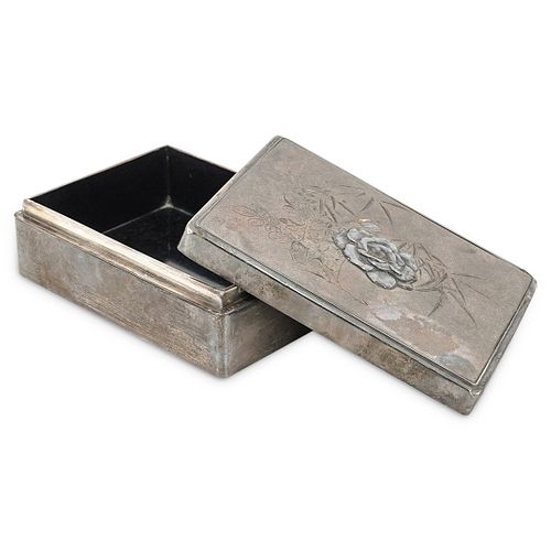 Japanese Mixed Metal Silver Box