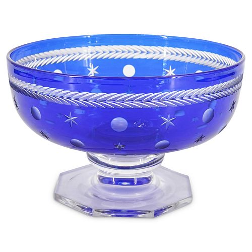 Steuben Flemish Blue Centerpiece Bowl