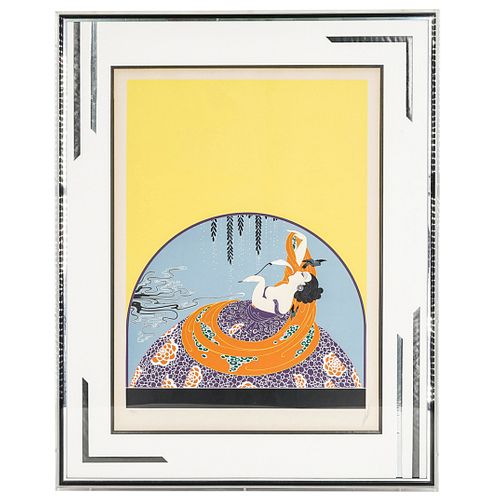 Erte (Russian/French, 1892) Signed "After the Rain" Serigraph