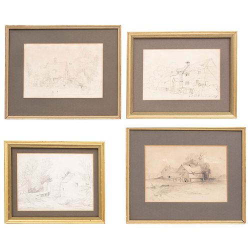 JAMES BAYNES (WESTMORLAND, 1766- LONDON, 1837) Ink on paper 4 pieces Conservation details Maximum dimensions: 8.4 x 12.2" (21.5 x 31 cm) | JAMES BAYNE