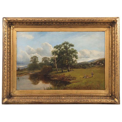 JOHAN ACTON BUTT  ENGLAND, 19TH CENTURY PAISAJE DE BIRMINGHAM, 1895 Signed and dated on back Oil on canvas 23.6 x 35.4" (60 x 90 cm) | JOHAN ACTON BUT