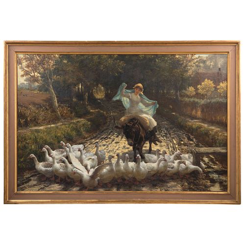 PHILIP RICHARD MORRIS ENGLAND 1836-1902 LA FIESTA DE SAN MIGUEL (MICHAELMAS) Oil on canvas  35.4 x 55.1" (90 x 140 cm) | PHILIP RICHARD MORRIS INGLATE