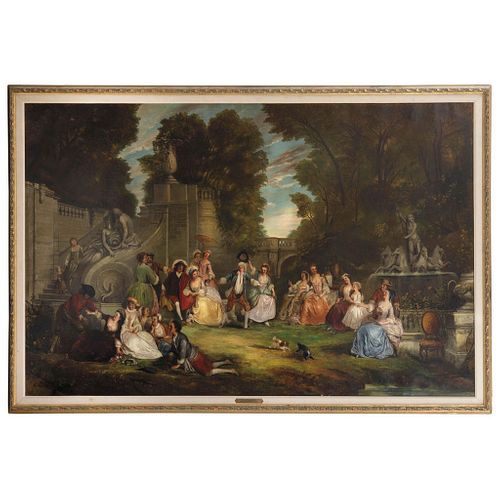 HENRY ANDREWS FIESTA GALANTE ENGLAND (1794 - 1868) Oil on canvas Signed 41.9 x 64.5" (106.5 x 164 cm) | HENRY ANDREWS FIESTA GALANTE INGLATERRA (1794 