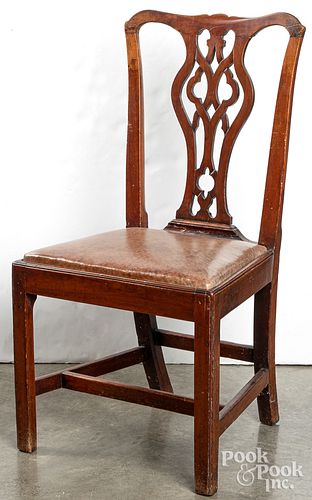 George III mahogany dining chair, ca. 1775.