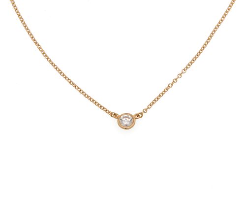 TIFFANY & CO., ELSA PERETTI 18K Gold 'Diamonds by the Yard' Pendant Necklace