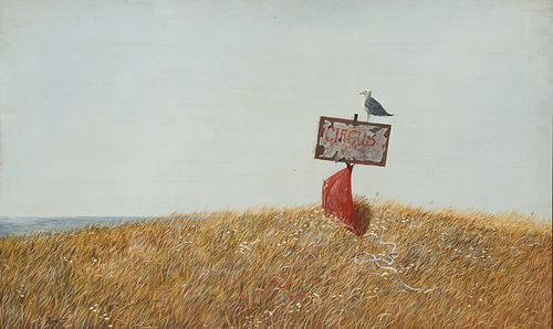 JAMES H. CROMARTIE, (American, b. 1944), Somewhere In My Past, oil on board, 24 x 40 in., frame: 25 x 41 in.