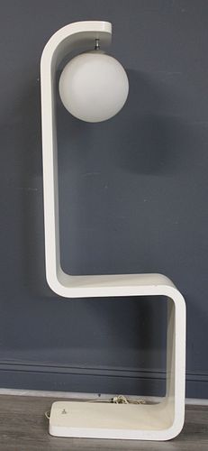 White Modeline "S" Curve Floor Lamp