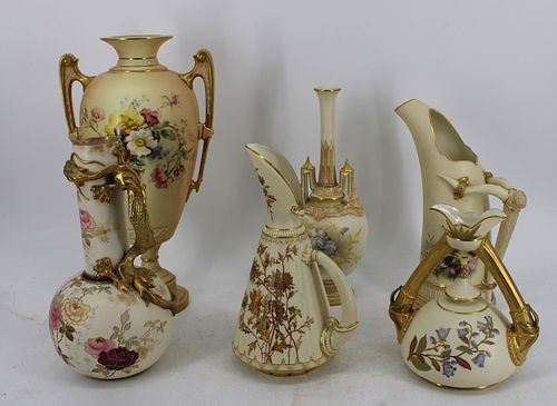 5 Royal Worcester Porcelains & 1 Doulton.
