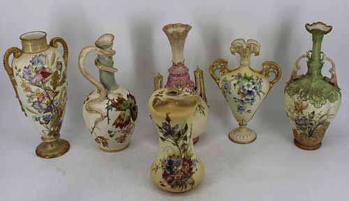 2 Royal Bonn & 4 Teplitz ?  Porcelains.