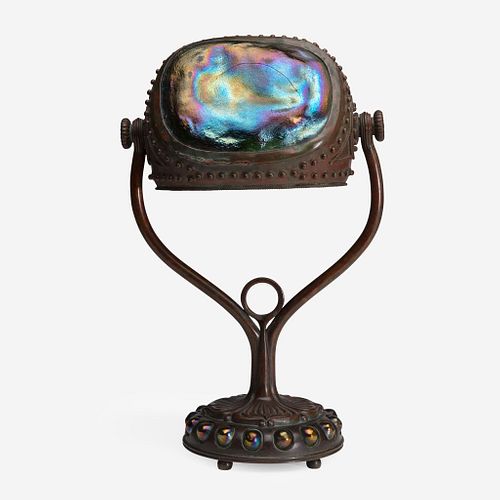 Tiffany Studios (American, active 1878-1933) A "Jeweled Turtleback" Desk Lamp, New York, circa 1905