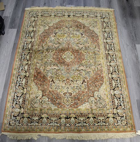 Vintage And Finely Hand Woven Carpet