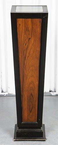 Modern Illuminated Parcel Ebonized Pedestal