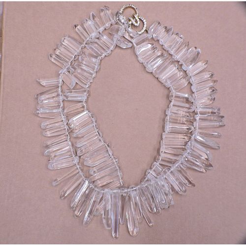 Mish NY 18k Gold Crystal Necklace