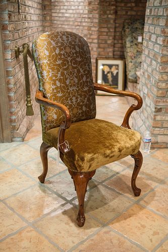 Goose Neck Queen Anne Arm Chair