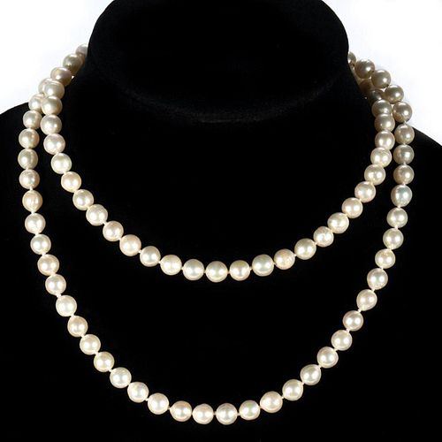 Two cultured pearl necklaces