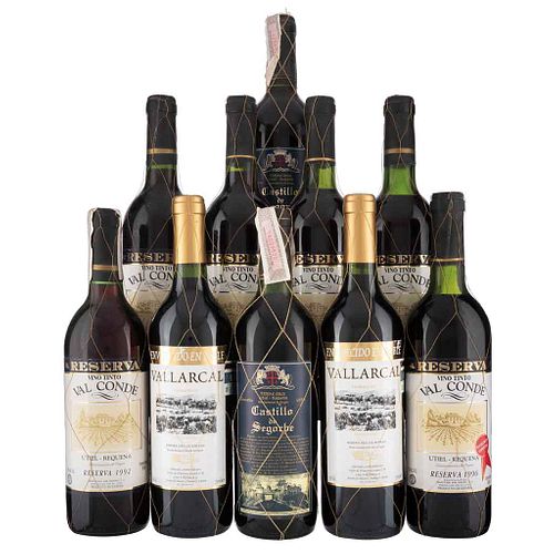 Red Wines of Spain. Total pieces: 10. | Vinos Tintos de España. Total de piezas: 10.