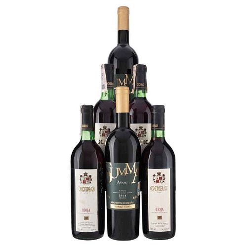 Red Wines of Spain. Total pieces: 6. | Vinos Tintos de España. Total de piezas: 6.