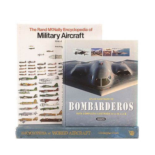 Libros sobre Aeronaves y Bombardeos. The Rand McNally Encyclopedia of Military Aircraft 1914 - 1980. Piezas: 3.