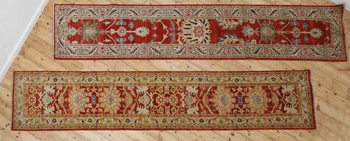 Two Persian-style wool runners,